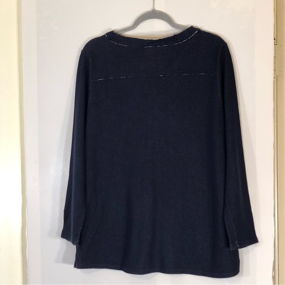 Soft Surroundings Blue Half Button Downtime Henley Tunic Top MP - Picture 12 of 16